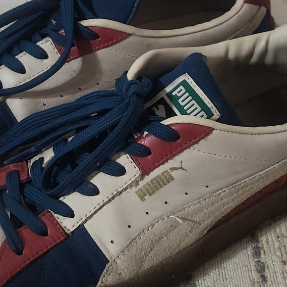 Puma Suede Crepe PatchPeyote Blue Red Sneakers - Picture 3 of 6